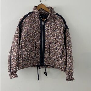 NWT BlankNYC Floral Quilted Cropped Zipped Jacket